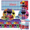 thumbnail image 3 of Critters sonrientes Catnap decoración de fiesta de cumpleaños globo Banner pastel Topper vajilla suministros de fiesta Baby Shower, 3 of 5