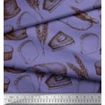 thumbnail image 2 of Soimoi Poly Georgette Fabric Rolling Pin,Wheat & Sandwich Bread Food Printed Craft Fabric by the Yard 42 Inch Wide, 2 of 3
