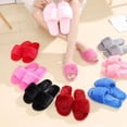 thumbnail image 2 of 1 par de pantuflas antideslizantes de felpa, zapatos de piso de suela suave para el hogar, negro, tamaño 40-41, 26,5 cm, 9,5 EE., 2 of 6
