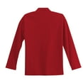 thumbnail image 6 of Womens Silk Touch Long Sleeve Cotton/Polyester Polo Shirt Red Medium, 6 of 6