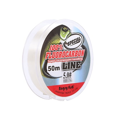 Ligne de Pêche au Fluorocarbone 50 m Transparente/rose Super Résistante en Fibre de Carbone Ligne de Tête Claire 0,8