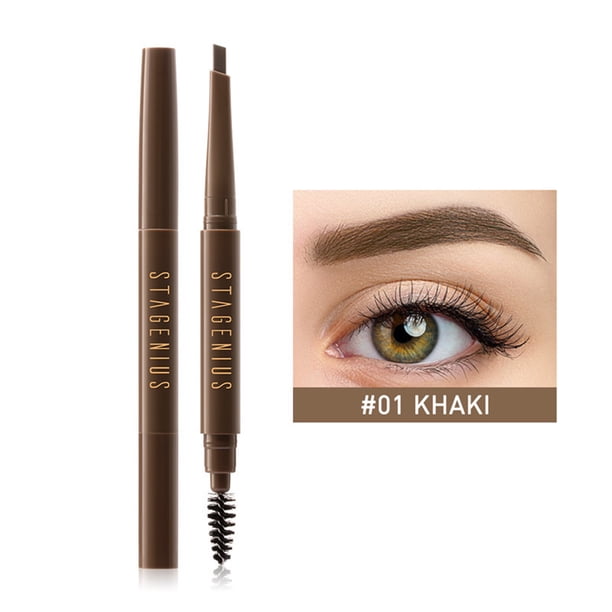 STAGENIUS Lápiz de cejas con cepillo de cejas Mujer Maquillaje de cejas Lápiz cosmético de cejas STAGENIUS Lápiz de cejas