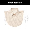 thumbnail image 3 of Faux Collar for Sweater Dresses Uniforms Striped Half Shirt Blouse Collar Insert, 3 of 6