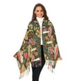 thumbnail image 3 of FORMRS Womens Scarf Winter Soft Long Big Warm Shawls Wrap Tassel Scarves, Colorful Mushroom, 3 of 9