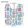 thumbnail image 5 of Yayeee Bath Rugs for Bathroom Floor Set of 2 Non Slip Fluffy Soft Absorbent Mat, Blue Retro Pattern, 5 of 7