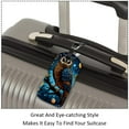 thumbnail image 3 of Square 2Pack PU Leather Cartoon Owl Cruise Luggage Tag with Privacy Cover and Name ID Tag for Travel Handbags Backpacks Luggage Tags, 3 of 6