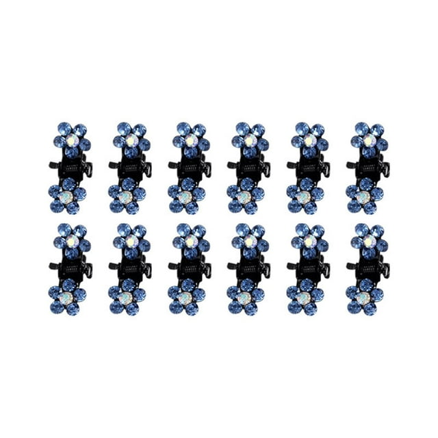 Fiudx Pinzas de Diamantes de Imitación, Elegantes Accesorios para El Cabello, Elegante Juego de Pinzas para Flequillo, Horquillas Versátiles, Peinados para El Día a Día, Perfectas para Mujeres, Paque