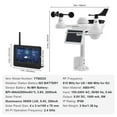 thumbnail image 3 of KFFKFF 7 in 1 WiFi Weather Station with Solar Panel, 7 in Color Display for Indoor/Outdoor, TFT Weather Station for Temperature, Humidity, Wind, Rainfall and Forecast, 3 of 9