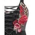 thumbnail image 3 of Vestido Sin Manga con Bordado de Flores en Talla Extra Rosegal Vestidos casuales de talla grande, 3 of 5