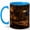 Blue, variant on Candlelit Cottage Kitchen 11oz Ceramic Mug, Warm Baking Coffee Cup