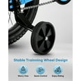 thumbnail image 3 of Naipo Vélo pour Enfants de 14 Pouces avec Roues Stabilisatrices, Hauteur de Selle Ajustable, Bicyclette Bleue pour Filles et Garçons de 3 à 6 Ans, 3 of 16