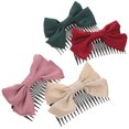 thumbnail image 4 of 4 Pcs Peignes à Cheveux Nœuds en Ruban Pinces à Cheveux Accessoires pour Femmes Filles Épingles à Cheveux, 4 of 8