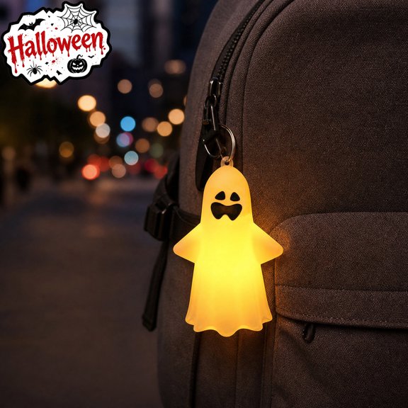Tryvkinvive Halloween Decoration LED Hanging Ghost Lamp,Funny Ghost Light,Spooky Atmosphere Decor for Home Decor Supplies Outdoor,Indoor,Yard & Holiday Party Supplies