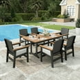 thumbnail image 5 of Sophia&William Patio Outdoor HDPE Dining Table Wood-grain Table Furniture Set, 5 of 6