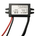 thumbnail image 2 of USB Converter 12V24V to 5V3A Car Charger Adapter DC DC Step Down Power Converter, 2 of 12