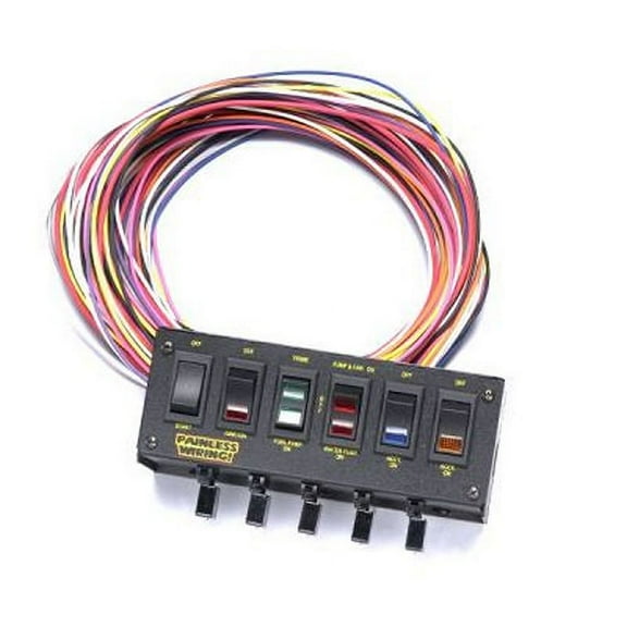 Painless Performance 50305 PAN50305 RACE PANEL 6-SWITCH CIR/BRK
