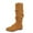 #006-Khaki, variant on Women's Mid-Calf Suede Casual Boots - Slouchy Stacked Flat Boots with Zipper Closure for Autumn, Trendy and Versatile Fashion Booties