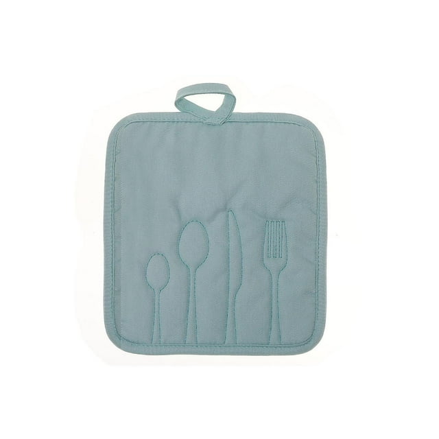 Ustensile Front Cousé Porte-Pot Bleu - Ensemble De 6