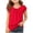 Red, variant on Quealent Pleated Shirt for Girl Short Sleeve Casual Tunic Tee Shirts Crewneck Slim Fit Soft Blouse Fashion Comfort Tops (Red, 11-12 Years)
