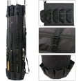 thumbnail image 3 of Fishing Rod Bag Pole Holder, Portable Fishing Rod Case Carrier Canvas Pole Storage Bag Travel Carry Case Waterproof Fishing Tackle Gear Organizer, 3 of 14