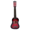 thumbnail image 1 of Guitarra acústica para niños de 21 pulgadas y 6 cuerdas de madera, guitarra portátil de juguete, mini instrumento musical, juguetes educativos, guitarra de madera de juguete para niños y niñas, 1 of 8