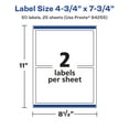thumbnail image 6 of Avery Glossy White Rectangle Labels, 4.75" x 7.75", 50 Total, 6 of 9