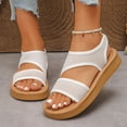 thumbnail image 6 of Women'sandals Oofas Fashion Women Casual Round Head Sandals Comfy Beach Casual Shoes White, 6 of 9