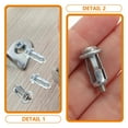 thumbnail image 6 of 100 Pcs Nut Expansion Screw Fixed Door Anchor Petal-shaped Hollow Metal Cavity 4*20 Tube 25 Set Nuts Wall Jack Fixing, 6 of 6