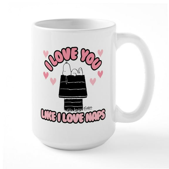 CafePress - Peanuts Love You Like Nap - 15 oz Ceramic Large White Novelty Mug