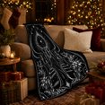 thumbnail image 3 of Dreamcatcher Moon Circle with Candles and Herbs, Gothic Celestial Style for Occult Art Lovers, Ritual Line Art and Halloween Gift, Soft Flannel Blanket, Home Decor, 3 of 9