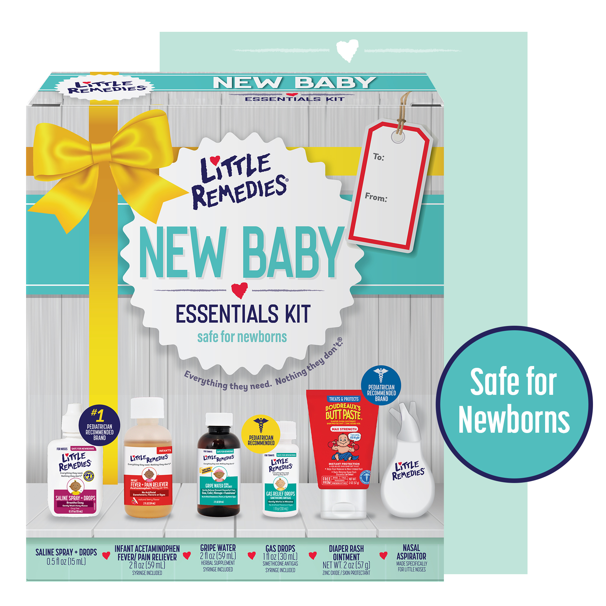 Little Remedies New Baby Essentials 6-Piece Kit for Infant's Nose and Tummy Relief