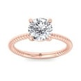 thumbnail image 2 of Camigos - Twisted Rope Band Round Cut Moissanite Lab - Diamond Solitaire Engagement Ring, 2 of 5