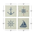 thumbnail image 3 of DecMode Cream Metal Speckled Sail Boat Wall Decor with Anchor, Compass, and Ship Wheel (4 Count), 3 of 9
