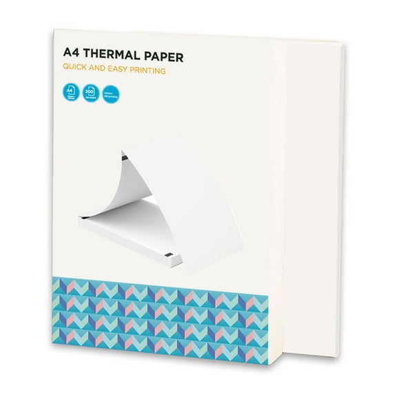Bisofice A4 folding thermal printing paper,Thermal Paper 200 Paper 200 Sheet Letter Paper - And Oil-proof Document Sheet Letter Paper Printer Bpf-free Waterproof Office Size- 216x279mm(8.5x11inch)