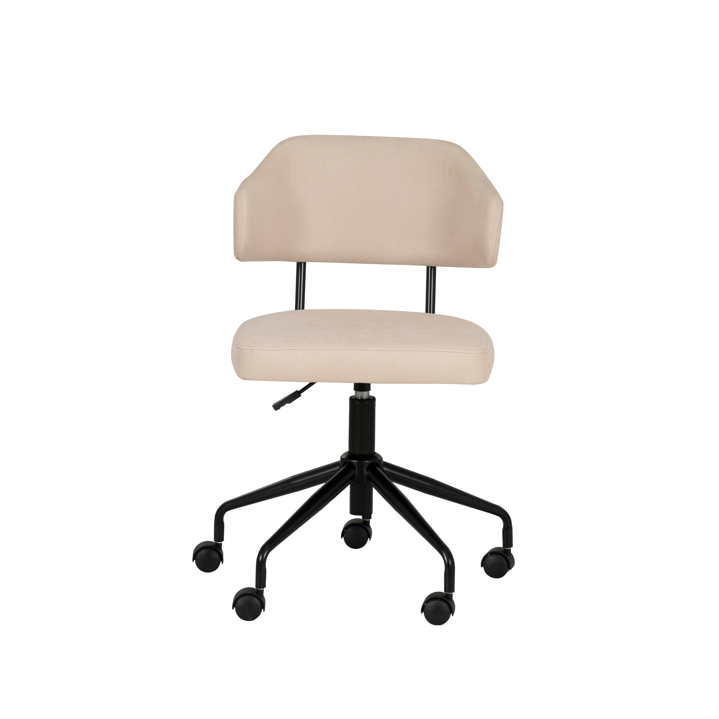 Linon Tristan Office Desk Chair with Adjustable Height and Swivel, Beige