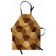 thumbnail image 1 of Retro Apron Abstract Parquet Flooring Wooden Rustic with Geometric Monochrome Pattern, Unisex Kitchen Bib Apron with Adjustable Neck for Cooking Baking Gardening, Brown Pale Brown, by Ambesonne, 1 of 3