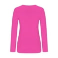 thumbnail image 5 of hotojiny Long Sleeve Shirts for Women Spring Slim Square Neck Clothes Solid Tight Stretchy Basics Going out Tops, 5 of 6