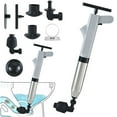 thumbnail image 1 of Toilet Plunger Set with Real Time Barometer - High Pressure Drain Clog Remover for Bathroom, Kitchen, Shower Pipe, Grey, 1 Set, 1 of 9