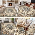 thumbnail image 6 of 6x9 Area Rugs, Boho Southwestern Non-Skid Rubber Backing Large Rectangle Rugs - Living Room Bedroom Home Office, Vintage Retro Geometric Ethnic Indoor Floor Mat Carpets Washable Rug, 6 of 9