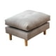thumbnail image 5 of Taburete reposapiés,Taburete reposapiés otomano con patas de madera antideslizantes,Sofá tapizado reposapiés de terciopelo para sofá sillón,Reposapiés rectangular Banco gris claro, 5 of 9