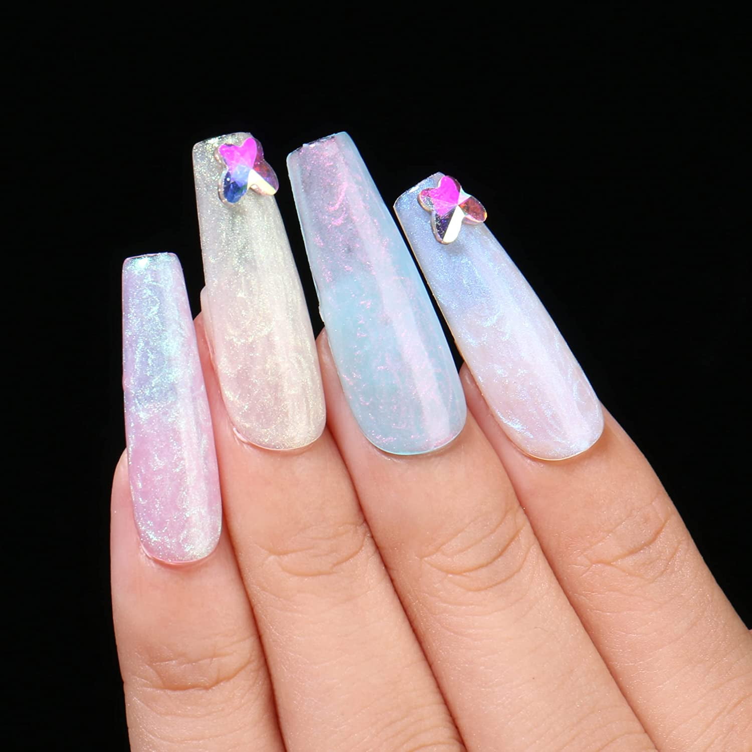 AIMEILI Hema Free Pearl Gel Nail Polish, Shimmer Mermaid