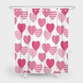 thumbnail image 3 of 72x72 Valentine憇 Day Shower Curtain Pink Hearts Valentine Romantic Sweetheart Romantic Lover Girls Woman Bathroom Curtain Sets 12 Hooks, 3 of 4
