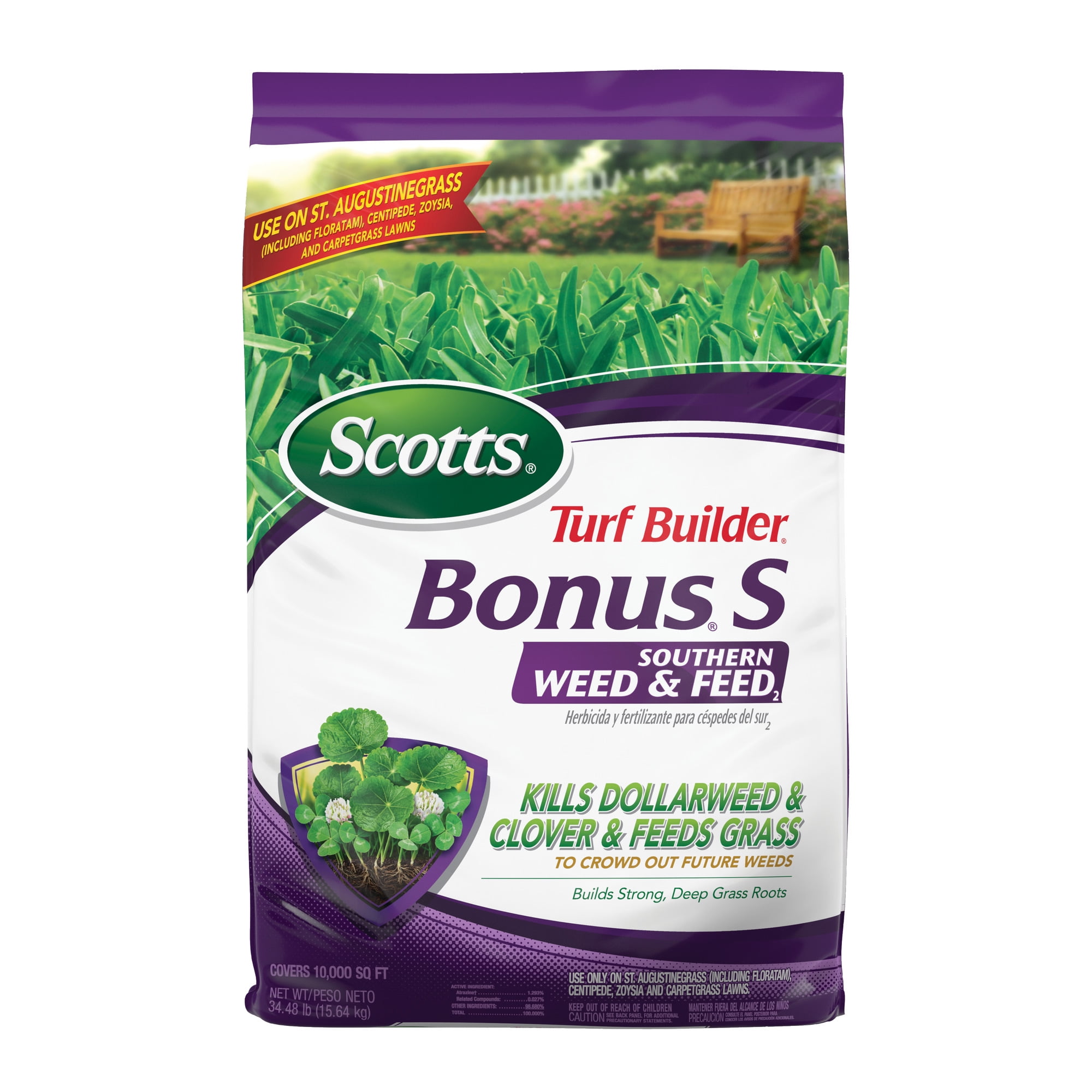 Scotts Turf Builder Bonus S Southern Weed Feed2 34 48 Lbs Walmart