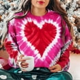 thumbnail image 5 of Horkkom Heart Sweatshirts for Women Long Sleeve Valentines Day Sweaters Crewneck Pullover Sweatshirts L, Gifts for Women, 5 of 6
