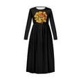 thumbnail image 5 of DISNIMO Black Thanksgiving Girls Dresses Long Sleeve Girls Dresses Size 13/14 Dresses For Kids 2024 Casual Fall Frock for Kids Swing Dress Long Sleeve Midi Sun Dress with Side Pockets, 5 of 7