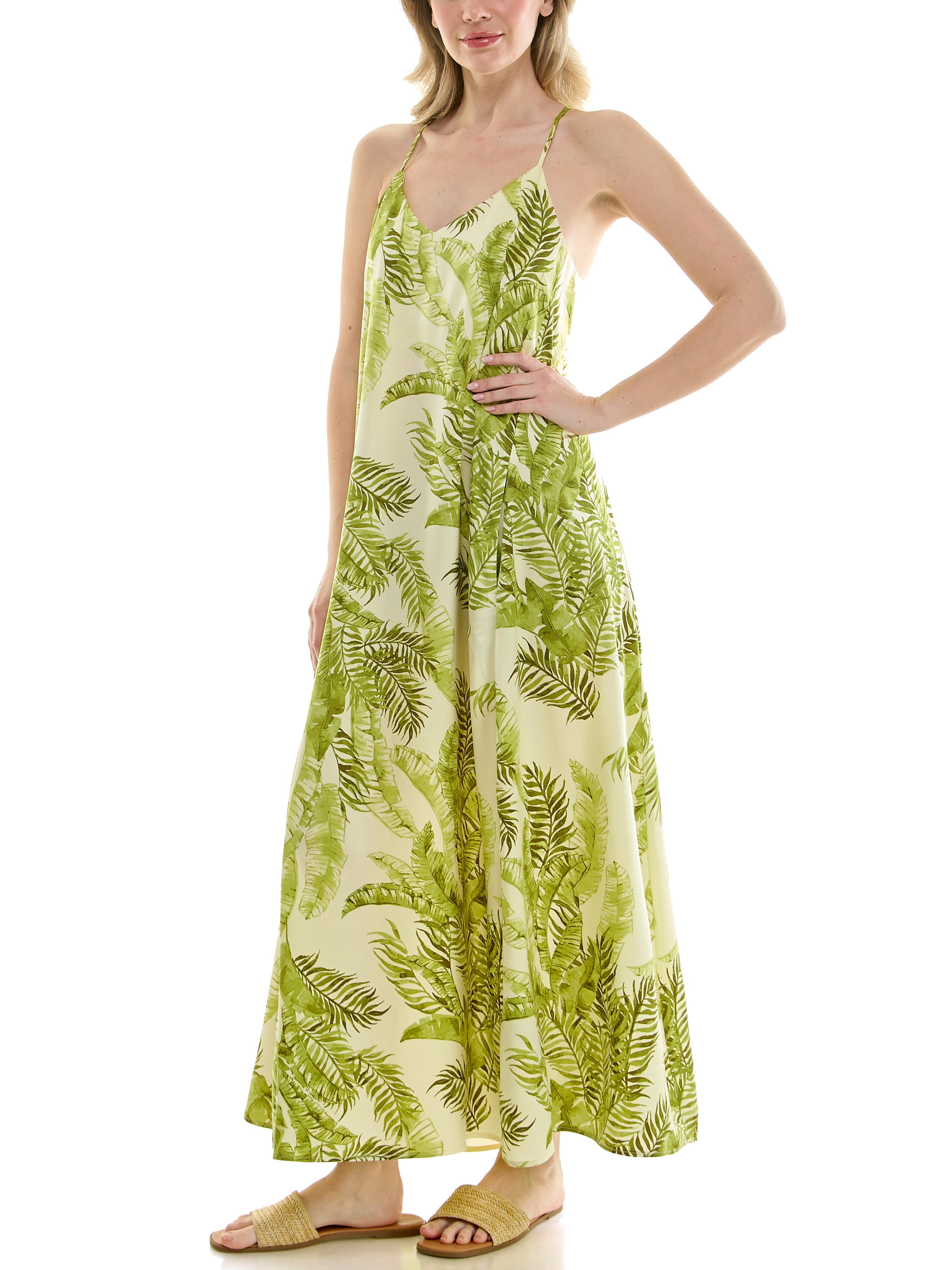 Nicole Miller Women's Maxi Slip Dress With Built In Bra, Sizes S-XL