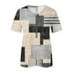 thumbnail image 4 of Blusa de manga corta con cuello en V, informal, cómoda y elegante para mujer OAVQHLG3B Store  lin121212, 4 of 5
