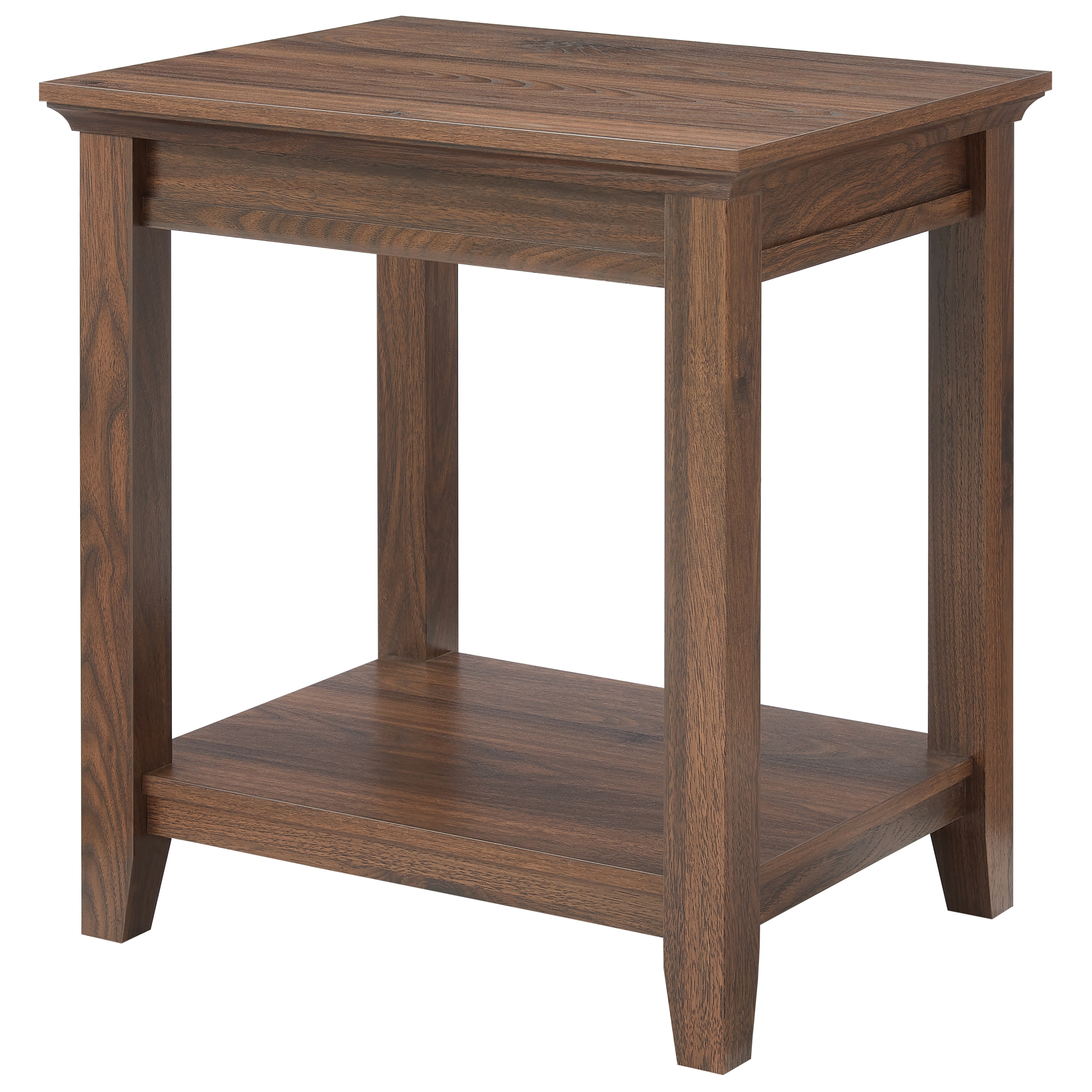 Mainstays Traditional End Table, Walnut Finish
