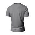 thumbnail image 4 of Casual Henley Shirts for Men Short Sleeve Pocket Tee V Neck Top Summer Breathable Lightweight Comfort Fit Out Active Wear Gray XL, 4 of 5