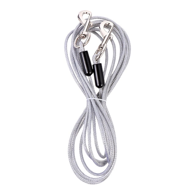 KAKOWELY 1Ud Correa Antimordida Para Perros Con Cable De Y Doble Enganche En Plata